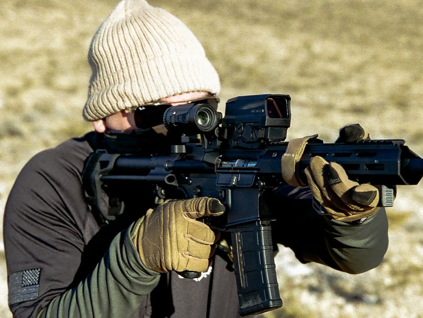 Outdoor rifle training at the range